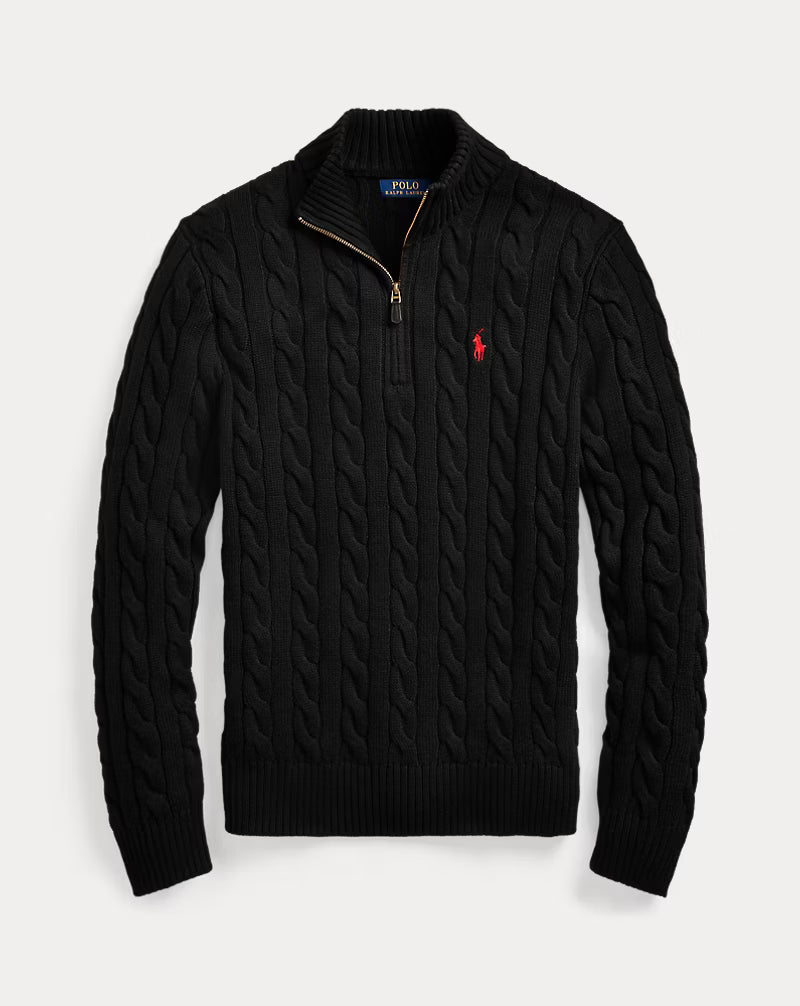 Cable Knit Quarter-Zip