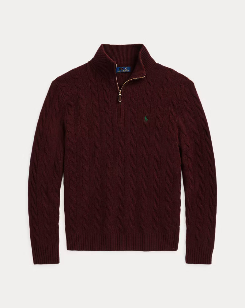 Cable Knit Quarter-Zip